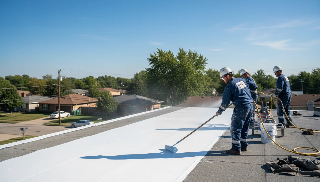 Commercial roof coating in Troutman, NC near me